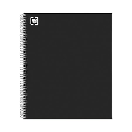 Tru Red Premium 3-Subject Notebook, Medium/College Rule, Black Cover, 11 x 8.5, 138 Micro-Perforated Sheets TR58359M-CC